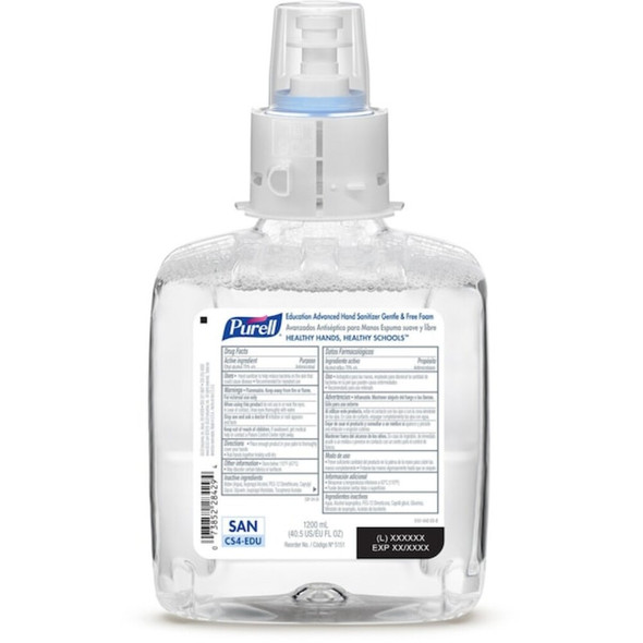 Purell Sanitizer,Cartridge,Foam,1200mL,PK4 5151-04