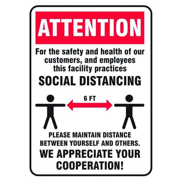 Condor Safety Sign, 14x10, 56JU65 56JU65