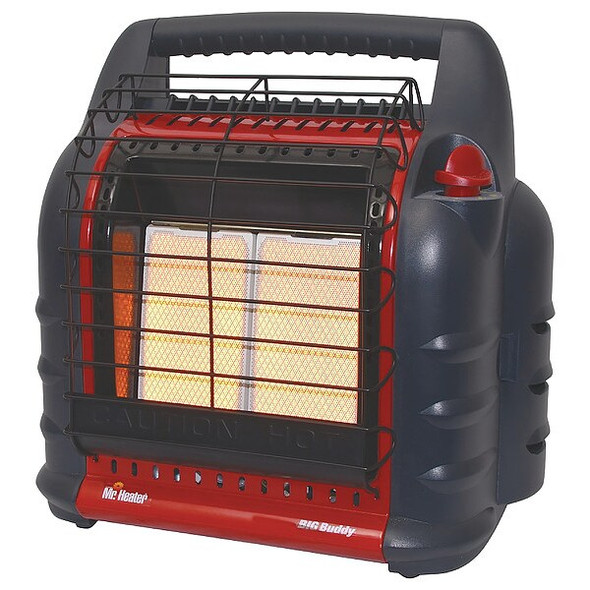 Portable Gas Tabletop Heater, LP, Matchless Piezo, 12 in Wx 19 in L