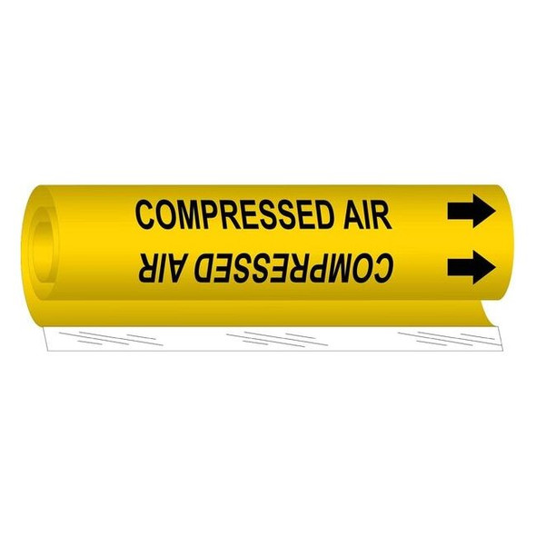 Brady Pipe Marker,Compressed Air,1/2to1-3/8 In 5661-O