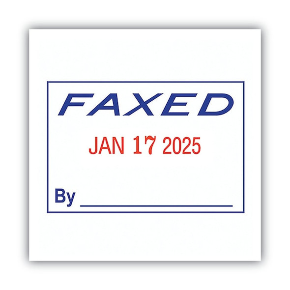 2000 Plus Message Date Stamp,Faxed,Blue/Red Ink 011032