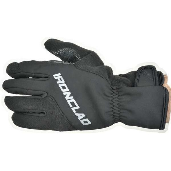 Cold Protection Gloves, Fleece Palm, Micro Fleece Lining, Black, S ( 7 )