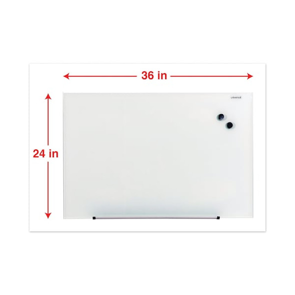 Universal Frameless Magnetic Glass Marker Board,36 UNV43202 Universal Frameless Magnetic Glass Marker Board,36 UNV43202