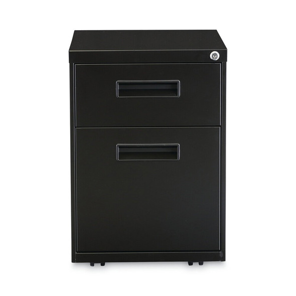 Alera Two-Drawer Metal Pedestal File,Black ALEPABFBL
