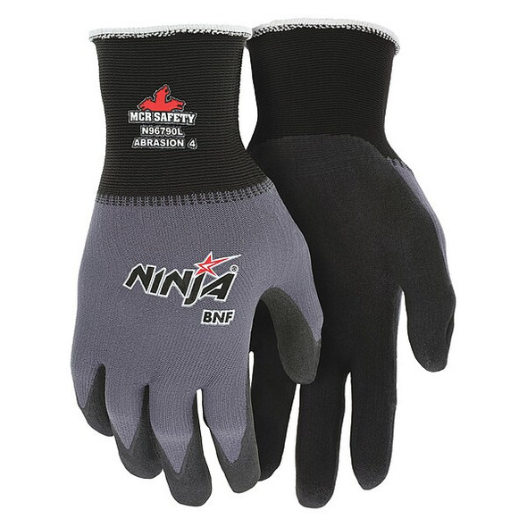 Mcr Safety Coated Gloves,Nylon,2XL,PR N96790XXL