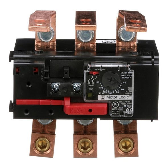 Square D NEMA Overload Relay, 1NC, 45 A Min current, 135 A Max current, 600V AC 9065ST420
