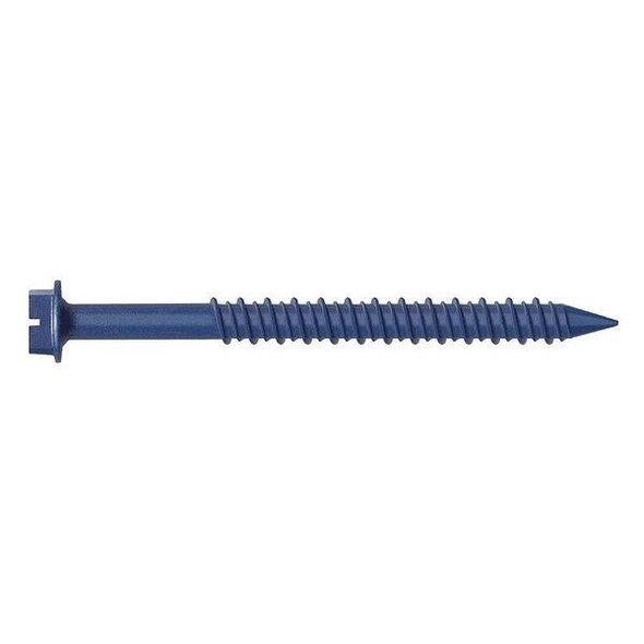 Conset Concrete Screw, 3/16" Dia., Hex, 1-1/4" L, Steel Blue Ruspert, 25 PK