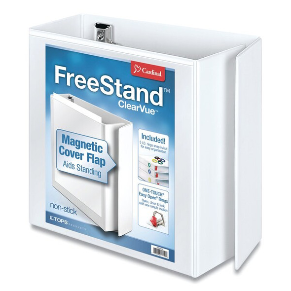 Cardinal Binder,Easy Open,Free Stand,5",White 43150