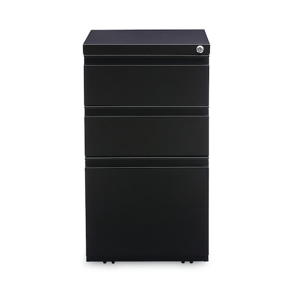 Alera Metal Pedestal File w/Full-Len,3-Drawer ALEPBBBFBL