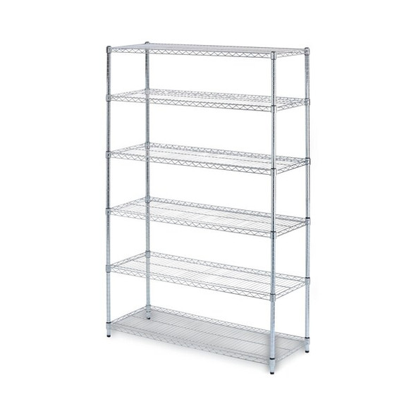 Alera Wire Shelving Unit,6-Shelf,72",Silver 6TCOM1848SR