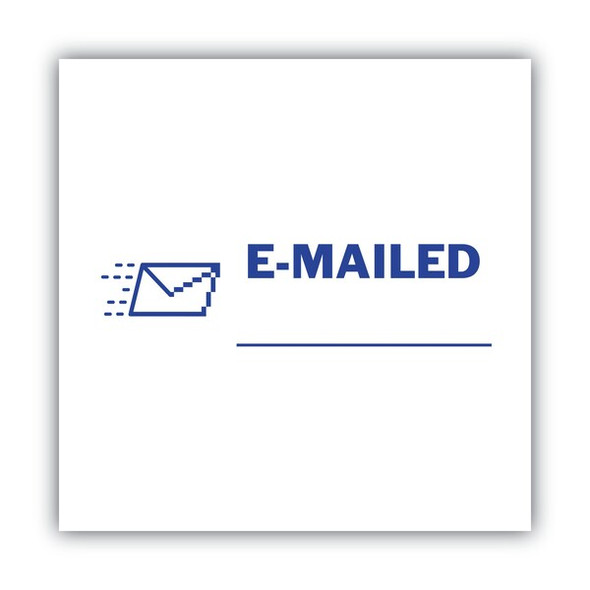 Accu-Stamp2 Stamp,Blue,Emailed,1-5/8"x1/2" 035577