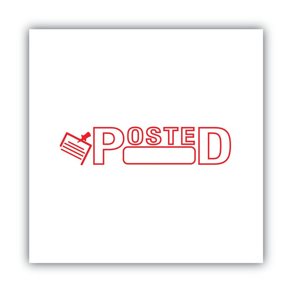 Accu-Stamp2 Stamp,Red,Posted,1-5-8"x1-2" 035580