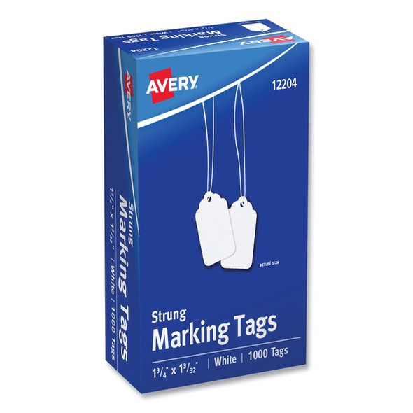 Avery Dennison Price Tags,1-3/4x1-3/32,White,PK1000 12204