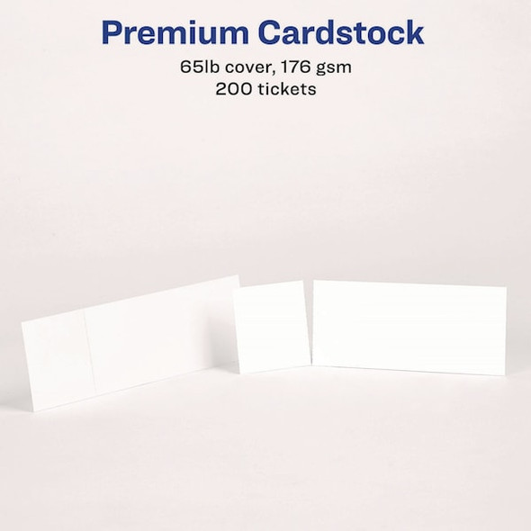 Avery Dennison Printable Tickets,8.5x11,20 Sheets,PK200 16154 Avery Dennison Printable Tickets,8.5x11,20 Sheets,PK200 16154