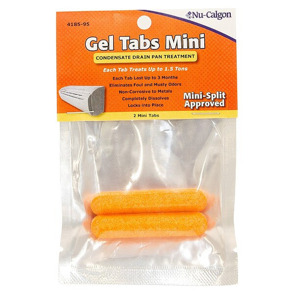 Nu-Calgon Condensate Pan Treatment,Gel Tab,1.5 ton 4185-95