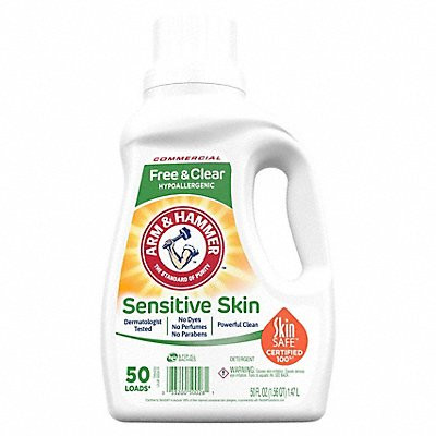 Arm & Hammer Laundry Detergent,Liquid,Bottle,50oz,PK8 33200-50026