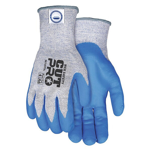 Cut Resistant Coated Gloves, Cut Level A6 ,Dipped ,Foam Nitrile ,Smooth ,L 1 PR