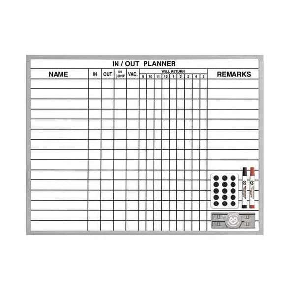 Magna Visual In/Out Board Kit, 18" x 24" IOP-1824