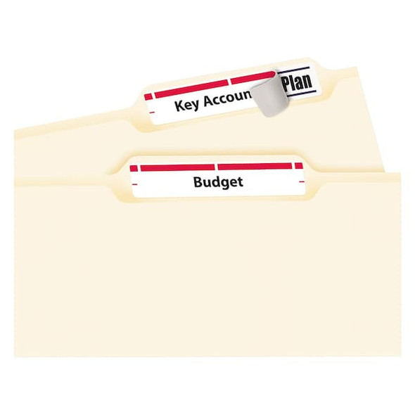 Avery Dennison Laser Labels, File Folder, 15C, Red,PK50 5066