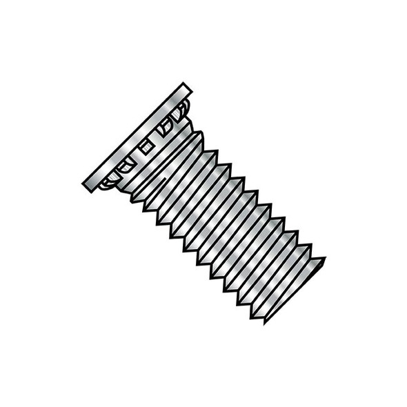 Captive Panel Screw, #6-32 Thrd Sz, 1/2 in Lg, Flush, Plain Steel