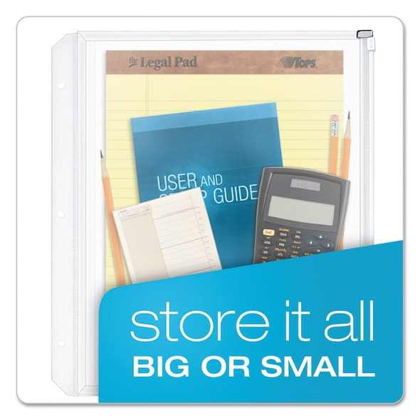 Cardinal Zipper Binder Pockets, 8.5 x 11, PK3 14201