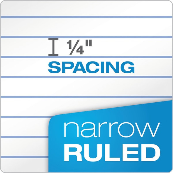 Ampad Dual Pad,Narrow Rule,50 Sheets,White 20-346