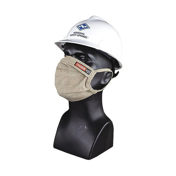 Tecgen Face Mask, 2-Ply, Tan, Universal FRSGMASK-5TTN-NR