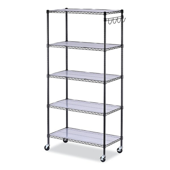 Alera Wire Shelving Kit,5 Shelves,36",5-Shelf ALESW653618BA