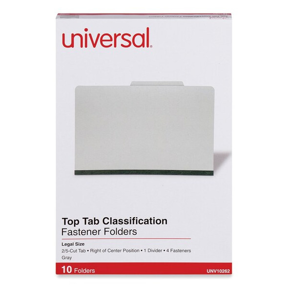 Universal Classification Folder,Legal,Gray,PK10 UNV10262 Universal Classification Folder,Legal,Gray,PK10 UNV10262