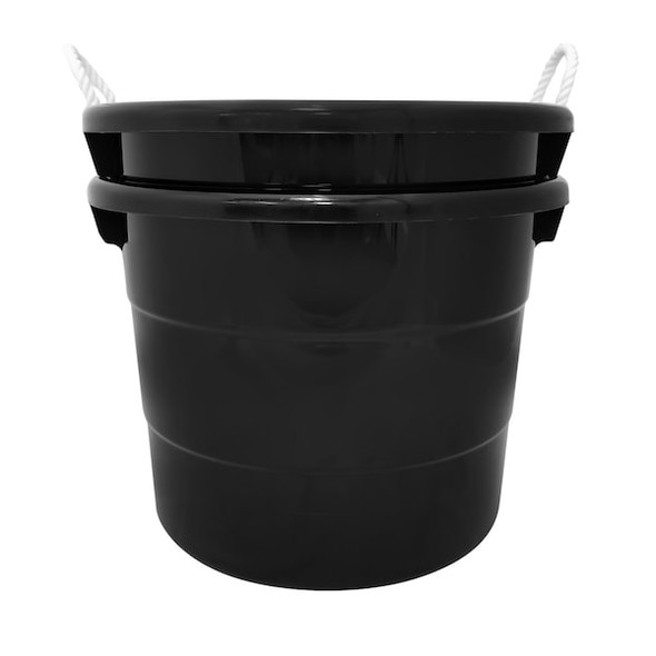 Homz Storage Tub,Black,Nylon,21.25 in 0402GRBK.08
