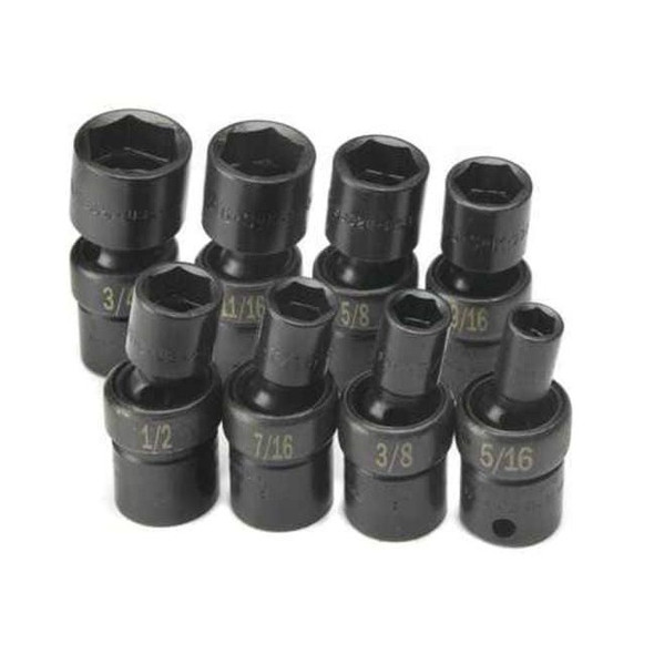 Sk Professional Tools 3/8" Drive Socket Set, SAE, 8pcs 33300
