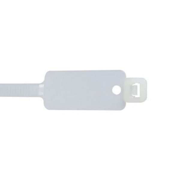 Ty-Rap Cable Tie,w ID Tag,7.8 in,Natural,PK100 L-7-50ID-9-C Ty-Rap Cable Tie,w ID Tag,7.8 in,Natural,PK100 L-7-50ID-9-C