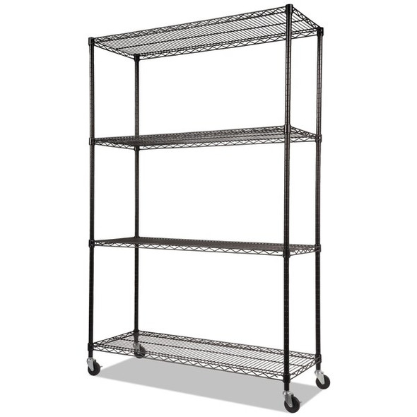 Alera NSF Certified 4-Shelf Wire Shelving Kit ALESW604818BL