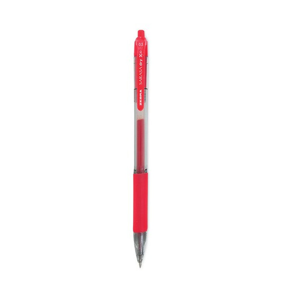Zebra Pen Sarasa Gel Pen,Red,Fine,PK12 46730