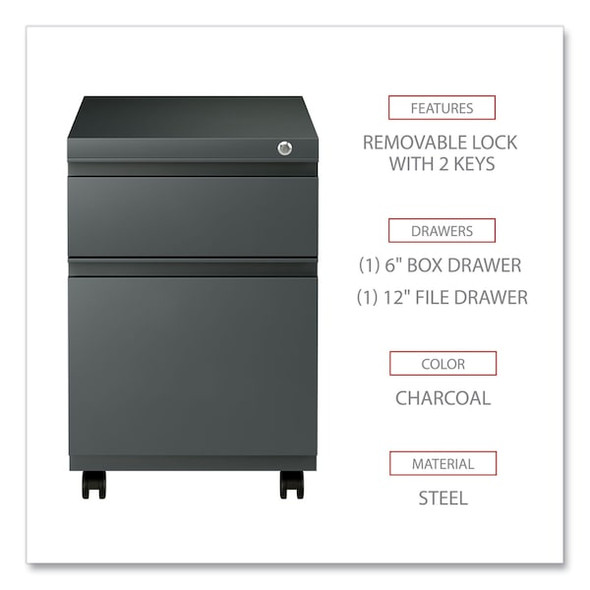 Alera Metal Pedestal Box File,14 7/8W,2-Drwer ALEPBBFCH