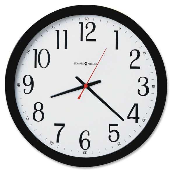 Howard Miller Gallery Wall Clock,16",Black 625-166
