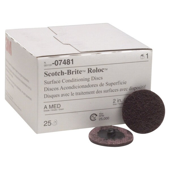 3m Medium Scotch Brite Roloc Surface Conditioning Discs, 2" MMM7481