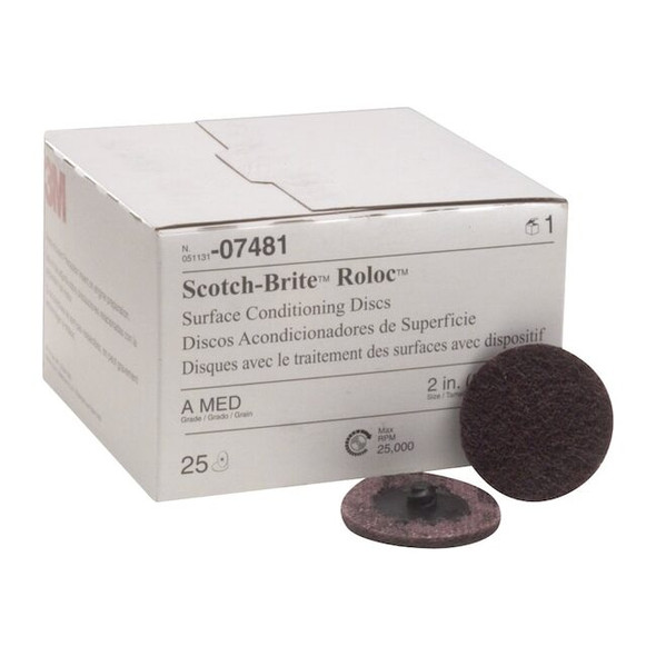3m Medium Scotch Brite Roloc Surface Conditioning Discs, 2" MMM7481