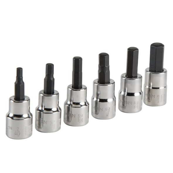 Craftsman Sockets, 6-pc Metric Hex Bit Socket, Metric 3-8" Drive CMMT34448