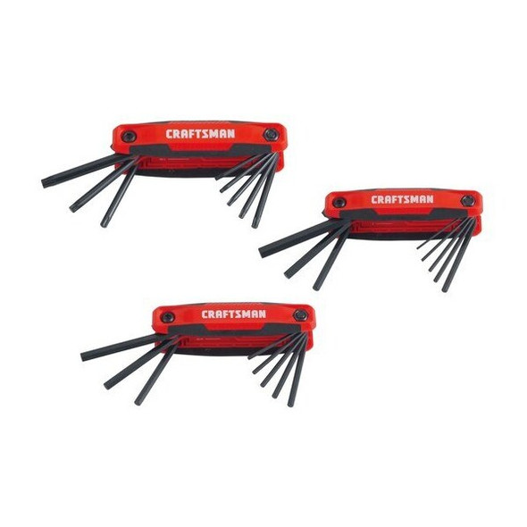 Craftsman Folding Hex Key Set,25-Key,PK3 CMHT26004