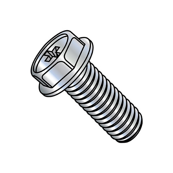 #12-24 x 1/2 in Phillips Hex Machine Screw, Zinc Plated Steel, 5000 PK
