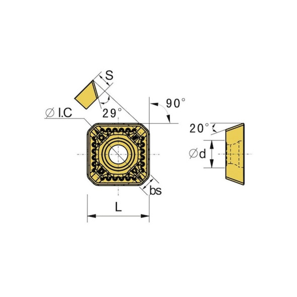 Hhip SEET-42-AFER Coated Carbide Insert 6016-0123