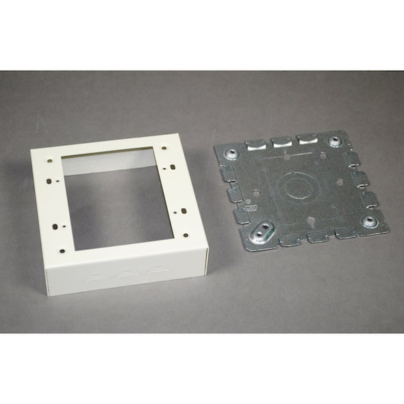 Wiremold Two Gang Box Fitting,Ivory,Steel V5747-2