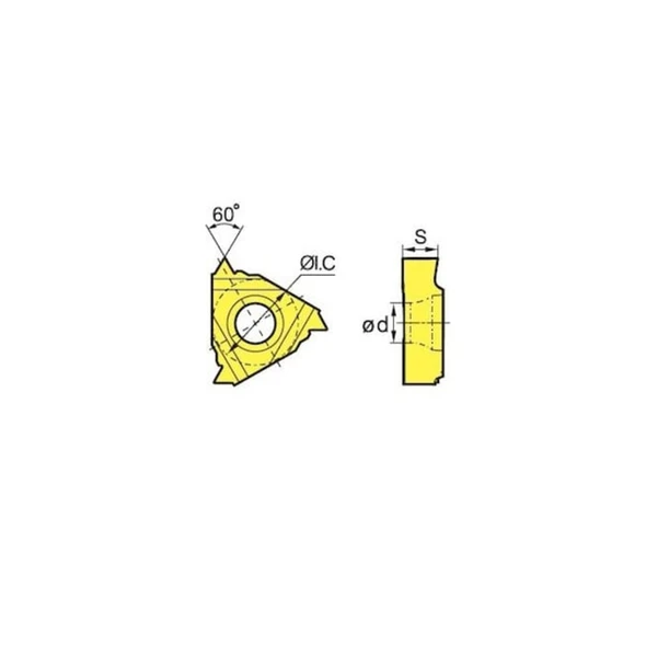 Hhip RT16.01W-1.75GM Right Hand External Threading & Grooving Insert 6006-3008