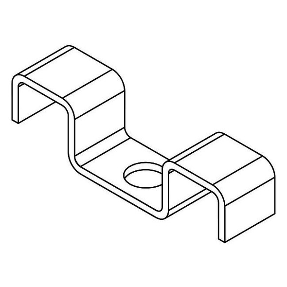 Grating Clip, For Screw Size M10, 316 Stainless Steel, Unfinished, 25 PK