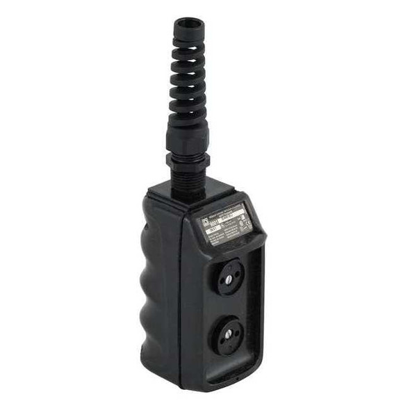 Square D PendantControlStation,Dead-End,2Buttons 9001BW92B