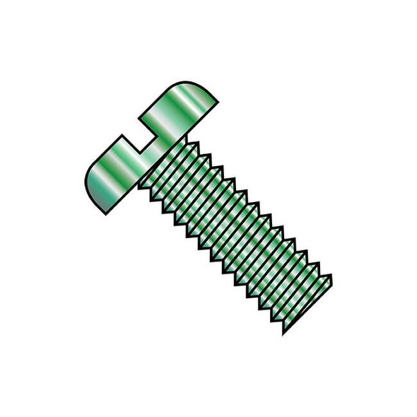 #8-32 x 1/2 in Slotted Pan Machine Screw, Zinc Plated Steel, 10000 PK