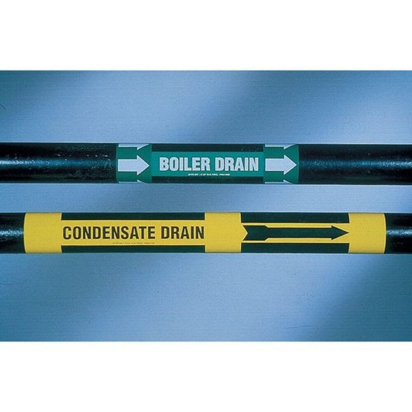 Brady Pipe Marker,High Pressure Condensate,Yel, 7137-1 7137-1