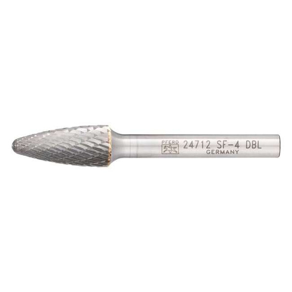 Pferd Carbide Bur,SCTI SF-4,1/4",Double Cut 24712