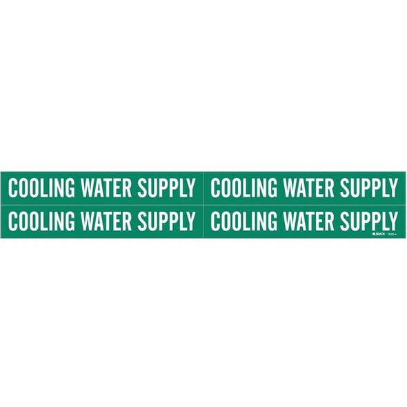 Brady Pipe Marker,Cooling Water Supply 7072-4 Brady Pipe Marker,Cooling Water Supply 7072-4
